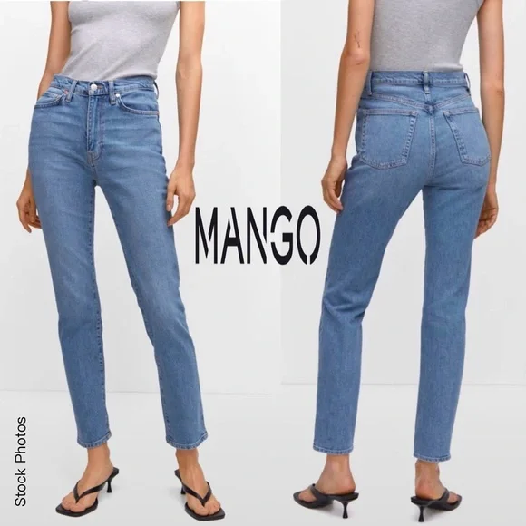 MANGO Claudia Slim Crop Ankle Jeans (6) - Picture 1 of 17